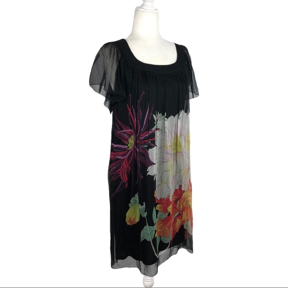 Max Studio Dresses & Skirts - Max Studio Silk Flowy Floral Dress Large